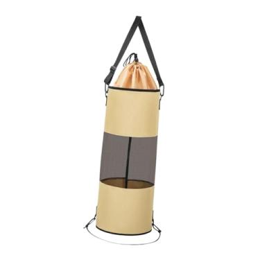 Imagem de Dynwave Recipiente de lixo para barco, lata de lixo para barco, grande capacidade, saco de lixo leve para barco, Cáqui