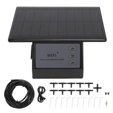 Imagem de Kit de Irrigação por Gotejamento Automático Bateria Wifi Solar Bomba de água Automática para Jardim Doméstico Plantas Em Vasos Regar Quintal Jardim Ao Ar Livre Kits de Irrigação