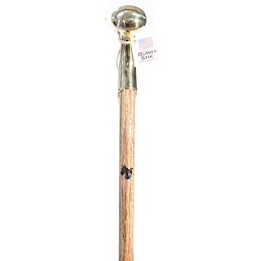 Imagem de bengala de caminhada – Bubba Stik Texas"Padrão" estilo bastão de caminhada com alça de bainha de latão. Feito no Texas pela Real Texans., Red Chestnut, 39" Tall