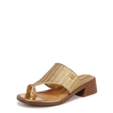 Imagem de Franco Sarto Sandália feminina de salto Sia, Ráfia dourada, 36
