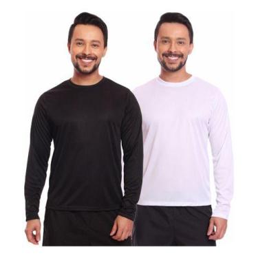 Imagem de Kit 2 Camisas Térmica Proteção Solar Frio E Calor Envio Já - MC Digita