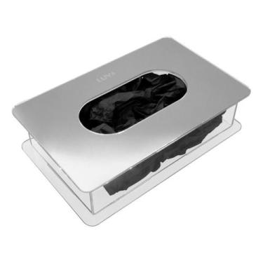 Imagem de Porta Máscara Luva Caixa Acrílica Touca Epi Profissional Dentista Hosp