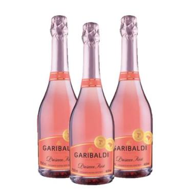 Imagem de Espumante Garibaldi Prosecco Rosé 750ml - Kit 3 garrafas - Vinícola Ga