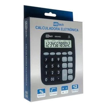 Imagem de Calculadora Digital 12 Dígitos A Pilha Gb54462 Mbtech