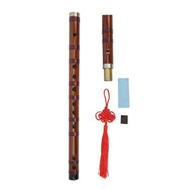 Imagem de Flauta Chinesa, Flauta Vertical de Bambu Dizi Instrumento Tradicional Chinês para Desempenho de Jogo (Chave D.)