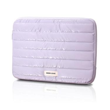 Imagem de Teryeefi Bolsa para laptop de 13 a 14 polegadas, capa moderna à prova d'água para laptop MacBook Air Pro 13 de 14 polegadas, iPad Pro 12,9 Air 13, Dell, Asus, HP para mulheres e meninas - roxa