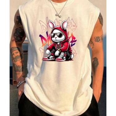 Imagem de Camiseta Regata Oversized Masculina Cavada Academia Carnaval Treino - 