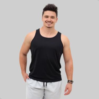 Imagem de Regata Dryfit Masculina Lisa Treino Academia Correr Caminhar - Hardsev