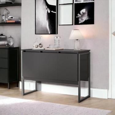 Imagem de Buffet Compacto 3 Portas Verona Preto Onix