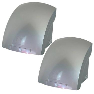 Imagem de 2 Secadores de Mãos Automático 12 m/s Elétrico 1500W Sensor para Banheiro Cinza Importway Iwsma-12Cz