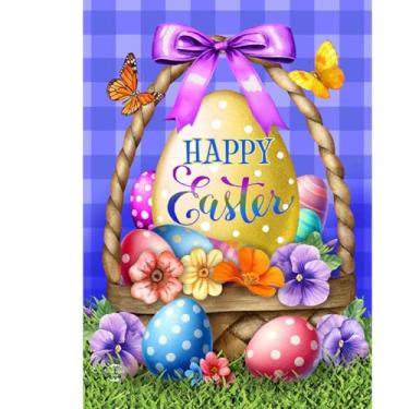 Imagem de Briarwood Lane Bandeira de jardim Happy Easter Egg Basket