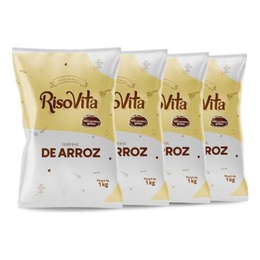 Imagem de Farinha De Arroz Risovita - 1kg 4 Unidades Sem Glúten