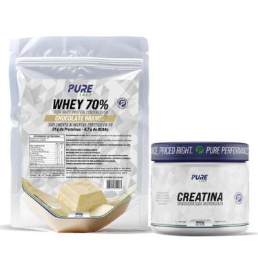 Imagem de Kit Whey Protein 70% Concentrado 450g + Creatina 500g Pure - Pure Athl
