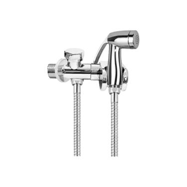 Imagem de DUCHA HIGIÊNICA COMPLETA CROMADA CHUVEIRINHO C/TRAVA E SUPORTE