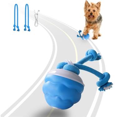 Imagem de Mckkymi Bola interativa para cães – Brinquedos divertidos para cães em movimento para mantê-los ocupados | Bola de salto inteligente para cães com três modos, recarregável automática, design de nó