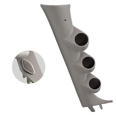 Imagem de GlowShift Calibre de pilar triplo caramelo compatível com Chevrolet Chevy Silverado Duramax 2007-2013 - recorte de alto-falante A-Pillar - Cor de fábrica correspondente - Montagens (3) medidores de