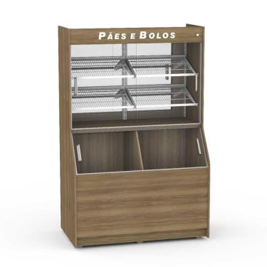 Imagem de Armário de Pão com Tulha 1,34 Metros Nogal Malaga APTU1340 220V - Refrimate