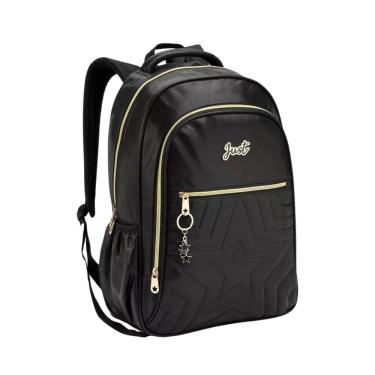 Imagem de Mochila Teen Preta Denlex Just Metalizada Jt1550 - Preto