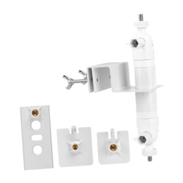 Imagem de YIJU Montagem da calha de cães ao ar livre clipe de tapume ajustável suporte de câmera de prateleira resistente, Branco