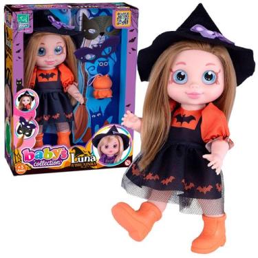 Imagem de Boneca Bruxinha Luna Halloween Com Sapinho e Acessórios - Super Toys