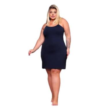 Imagem de Vestido Segunda Pele Plus Size Midi Tecido Premium Anagua Combinação -
