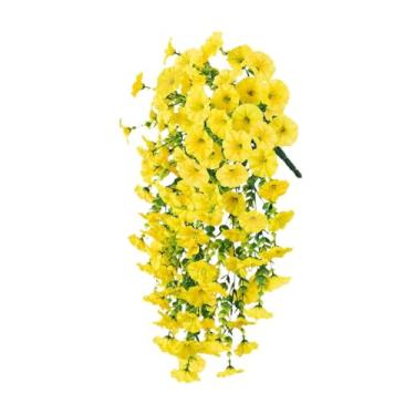 Imagem de Tachiuwa Flores artificiais Garland, nunca murcha a primavera em lágrima de primavera para o engajamento da fazenda que consome a casa, Amarelo
