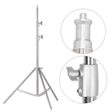Imagem de Tripé Iluminação Inox Greika 2m 3kg para Estudio Flash Softbox GLF-X2