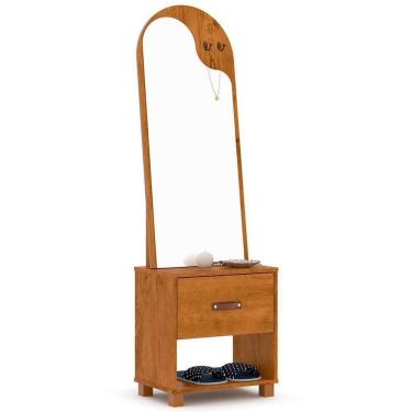 Imagem de Toucador Organic Com Espelho 1 Gaveta E Nicho Ej Móveis Freijó