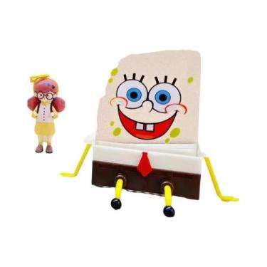 Imagem de Spongebob Squarepants Escova De Lavar Louça Esponja Com Rack De Drenag