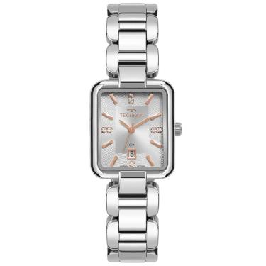 Imagem de Relógio TECHNOS feminino analógico prata rosê 2015CES/1K