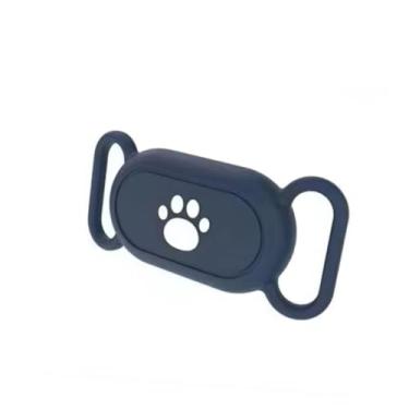 Imagem de Capa Para Coleira A Prova D'água Impermeável Compatível Com Localizador Rastreador Galaxy SmartTag2, Case Com Desenho De Pata/Osso Para Coleira Pet Cão E Gato – DAZZELI (AZUL/PATA)