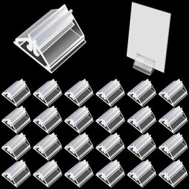 Imagem de YHNTGB 120 peças de suportes de cartão de jogo de plástico em branco, marcadores de tabuleiro, porta-cartões de jogo, suportes de peças para jogos de tabuleiro, lembrancinha de festa (transparente)