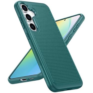 Imagem de FNTCASE Capa para Samsung Galaxy S24: Capa protetora para celular resistente de camada dupla à prova de choque robusta com textura antiderrapante - proteção contra quedas militar resistente - 2024