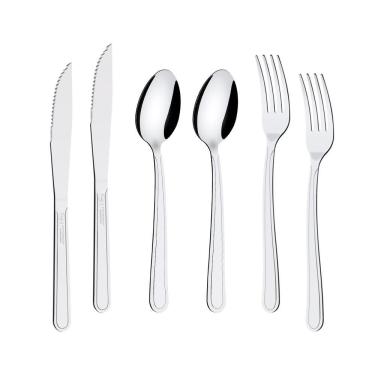 Imagem de Kit - Jogo De Facas, Garfos E Colheres Búzios 108 Peças Em Aço Inox Ibag - Tramontina
