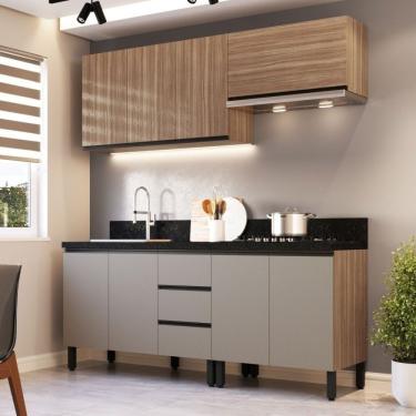 Imagem de Conjunto De Cozinha Cedro Montana Com Fumê