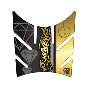 Imagem de Protetor Tanque Moto Yamaha Crosser Lander Xtz 250 Dourado Cor Dourado