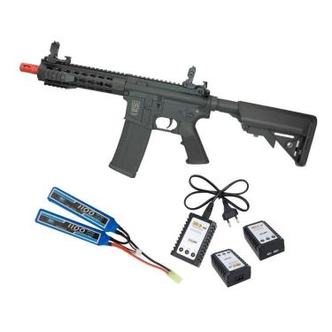 Imagem de Rifle Airsoft M4 Carbine Keymod Sa-e08+bateria+carregador