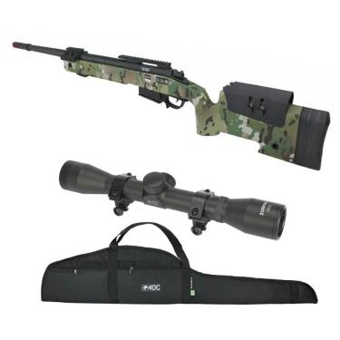 Imagem de Rifle Airsoft Sniper M40a5 Vsr10 Sa-s03 Multicam+luneta+capa