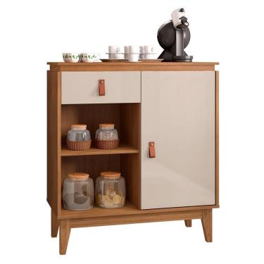 Imagem de Aparador Café Rubi Plus 1 Porta E 1 Gaveta Cedro-off White - Casa D Cedro-off White