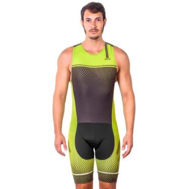 Imagem de Macaquinho sem mangas triathlon elite fluor power proteção uv 50+ kaun