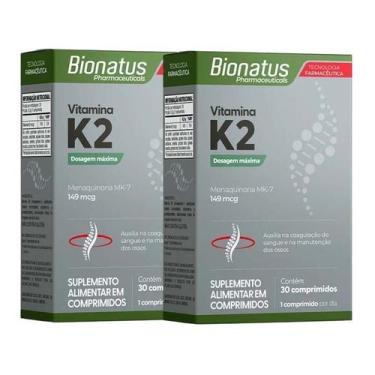Imagem de KIT 2 Vitamina K2 Bionatus 30 Comprimidos 