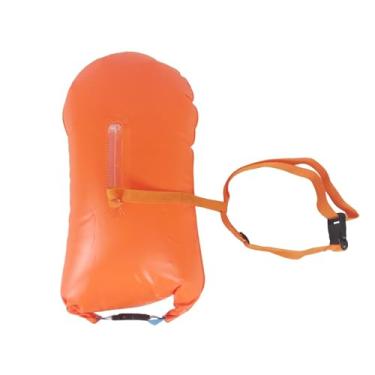Imagem de simhoa Bolsa de equipamentos de flutuação de bóia de natação, bolsa seca altamente visível para nadadores e triatletas em águas abertas, Laranja