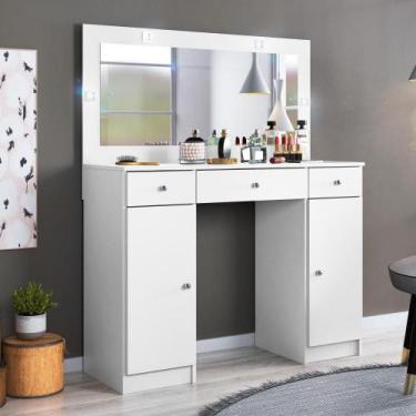 Imagem de Penteadeira Camarim com Led Carisma Demóbile, Branco