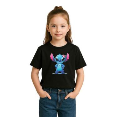 Imagem de Camiseta Infantil Lilo Stich Florzinha Estampa Inedita Lançamento - De