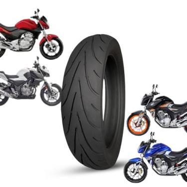 Imagem de Pneu Moto 140/70-17 66S Traseiro Twister MT-03 CB300 - Black Tyres
