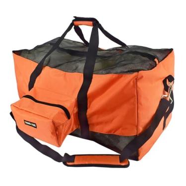 Imagem de Pegciuho Bolsa de mergulho de malha para mergulho com snorkel 26x13,7x13,8 polegadas para nadadeiras e máscara, bolsa de transporte versátil, Laranja