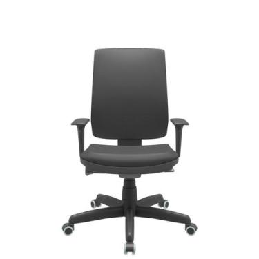 Imagem de Cadeira Office Brizza Soft Vinil Preto Autocompensador Base Standard 1