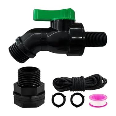 Imagem de Bothyi Conjunto de de Barril de Chuva, Válvula de Barril de Chuva, Conector Resistente de 3/4 Polegadas, Kit Desviador de Jardim, Recipiente de água, 2,06 cm