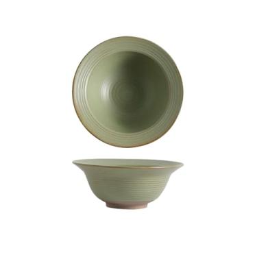 Imagem de Tigela de arroz comercial de cerâmica estilo japonês, tigela cônica para panela quente picante e comida picante - verde fruta