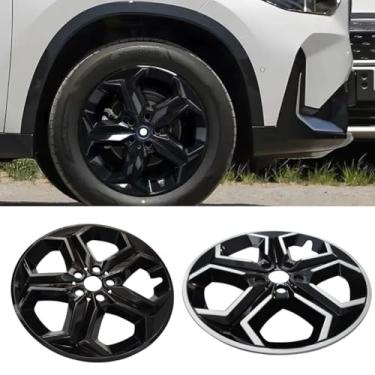 Imagem de Para X1 20L iX1 eDrive25L 2023-2024 Kit de corpo de tampa de cubo 4 peças tampa de roda automóvel pneu aro roda tampa tampa modificação parte (preto)
